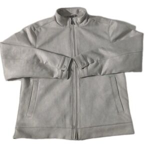 Robert Graham Mens Medium Jacket Grey Vegan Suede